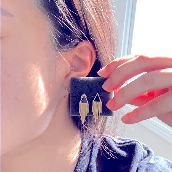 Petite Madewell Gold Fringe Earrings - Picture 3 of 3